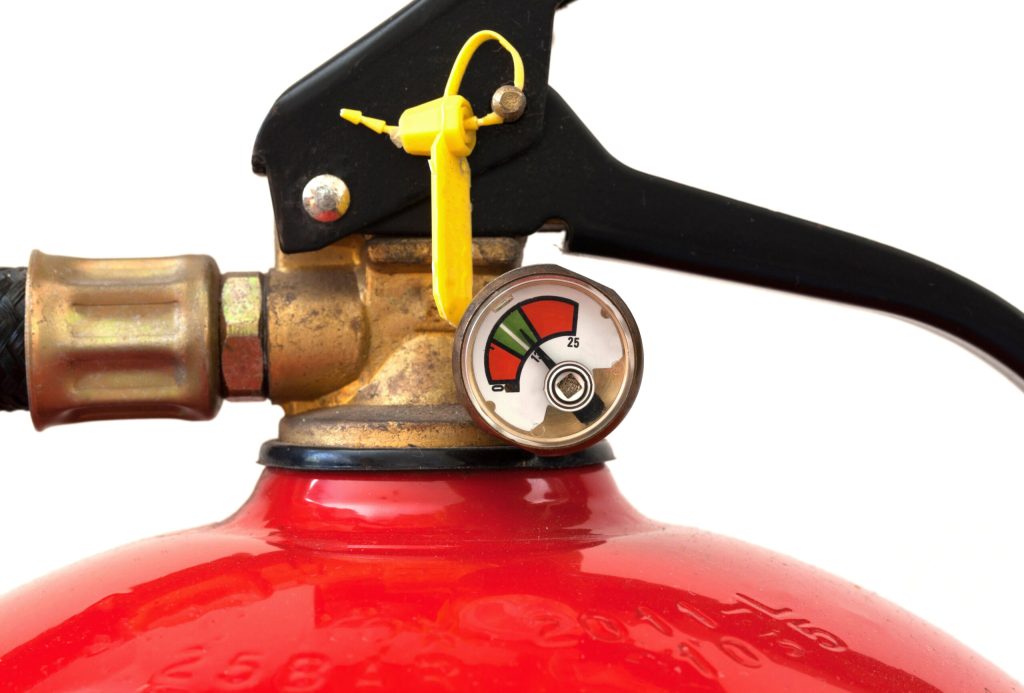 Kopf eines Feuerlöschers