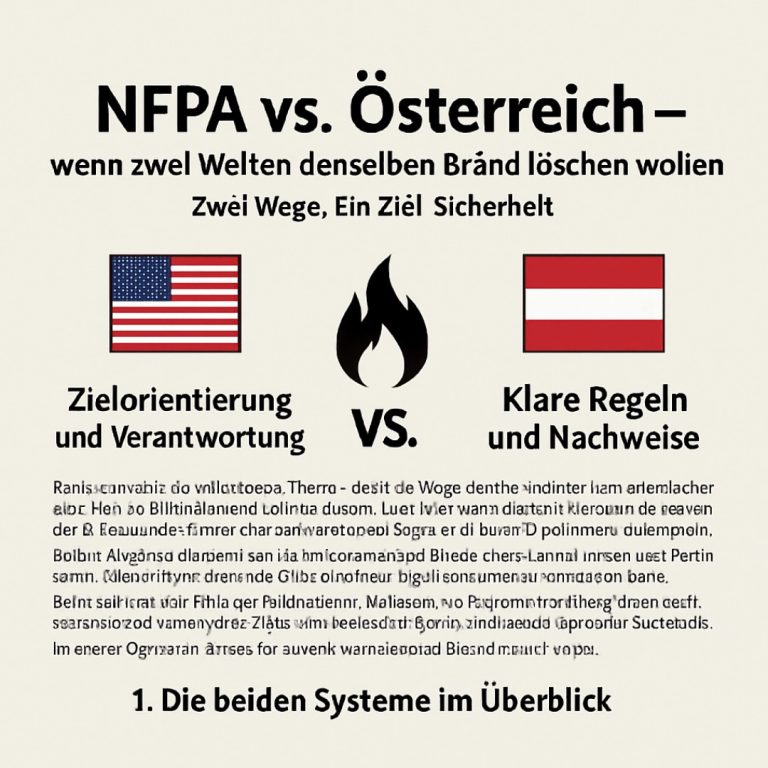 Vergleich zwischen NFPA und EU- Vorschriften