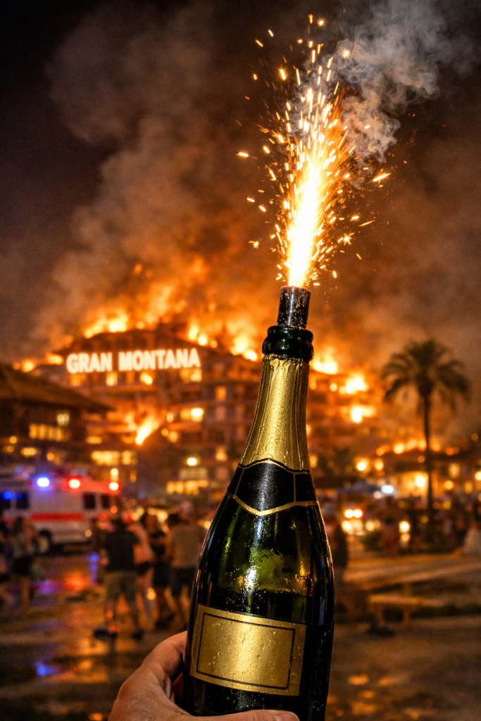 Tischfeuerwerk in Glasflasche